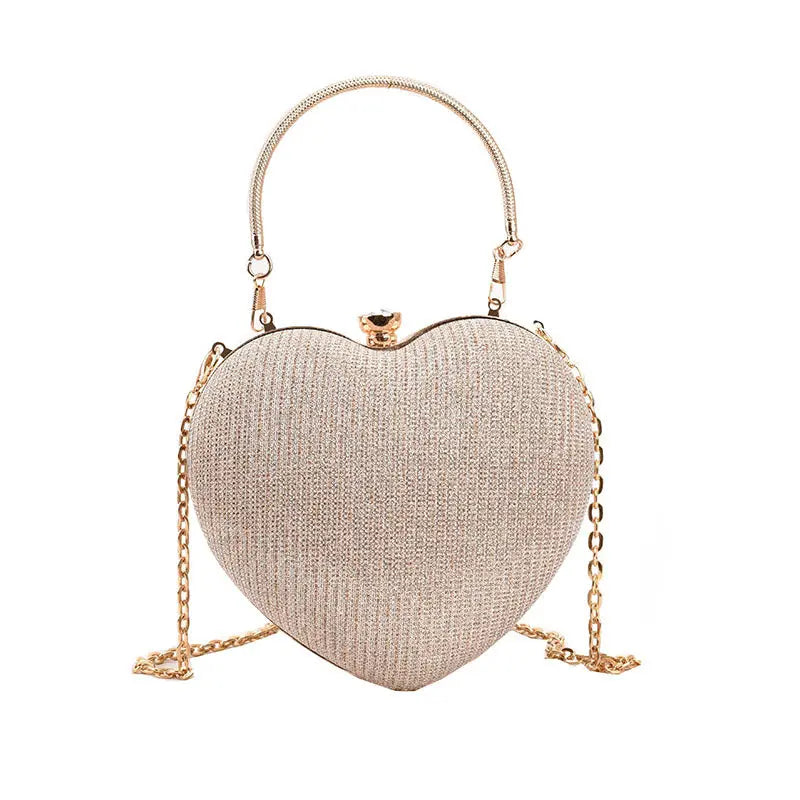 Crossbody-Kette mit Handheld-Design und Pfirsichherz-Details