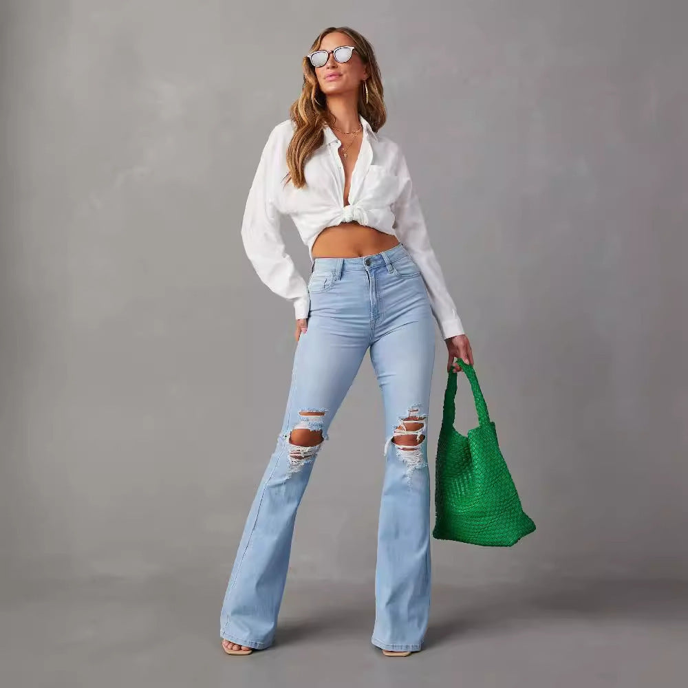 Mode-Temperament Weit geschnittene Jeans für Damen
