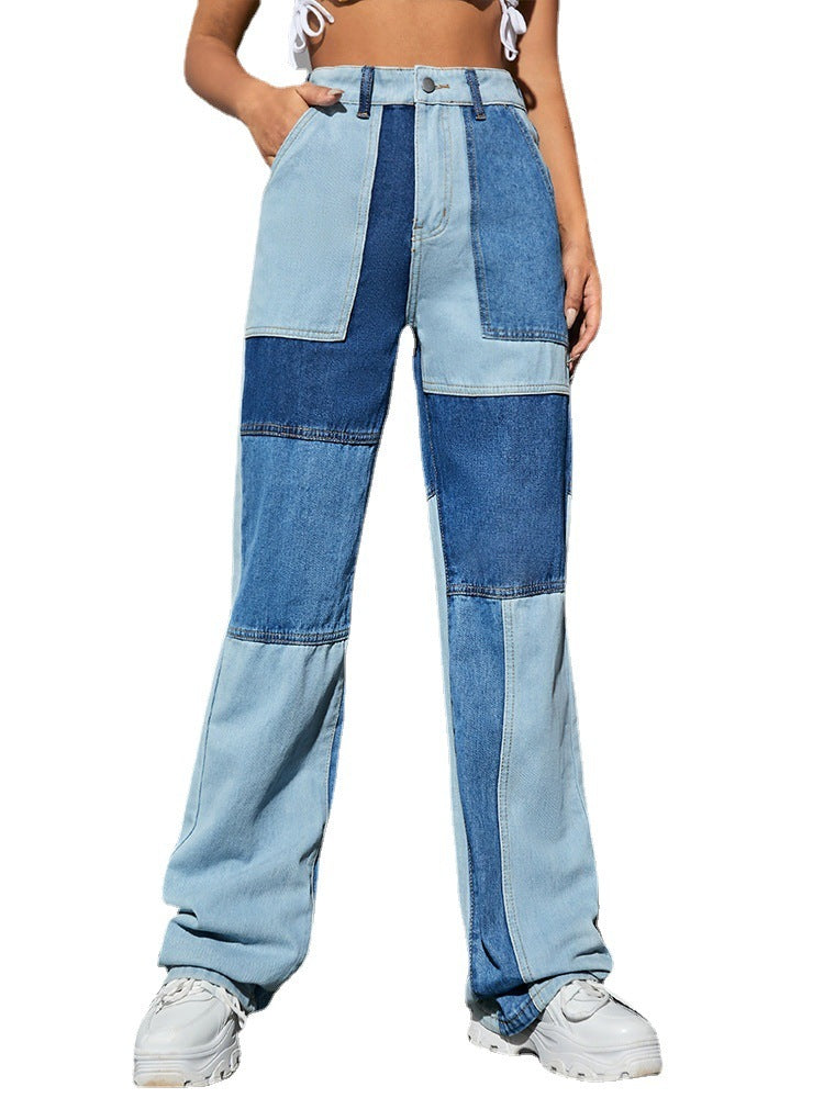 Damen Straßenjeans mit geraden Nähten