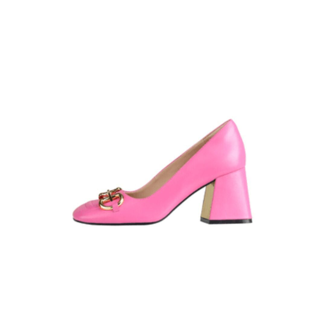 Damen Retro Mary Jane Schuhe mit dicken hohen Absätzen und Schnallen