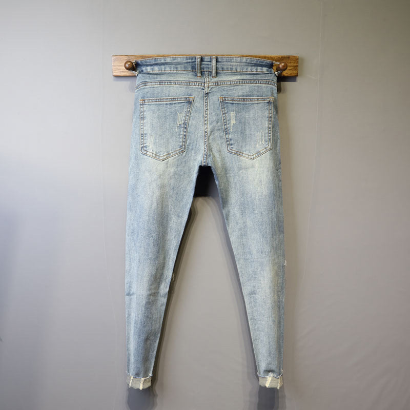 Blaue Vintage Slim Fit Jeans