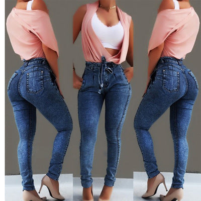 Fringen-Denimhose