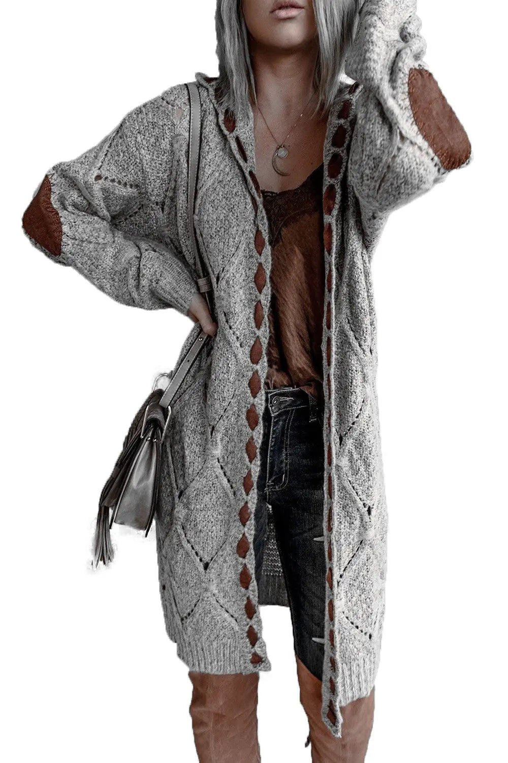 Langarm-Strickjacke