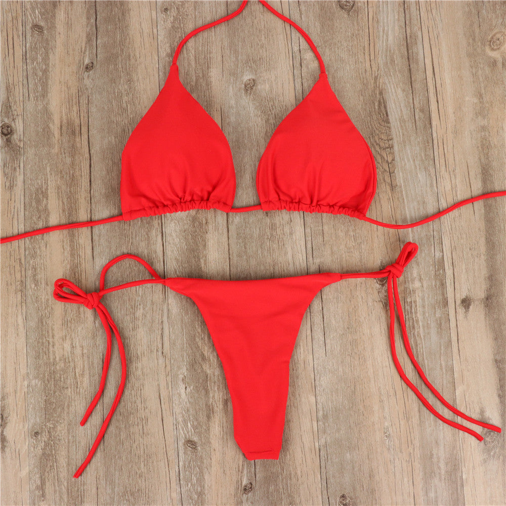 Einfarbiger Bikini