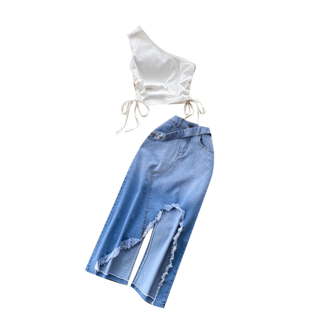 Denim Crossbody Set