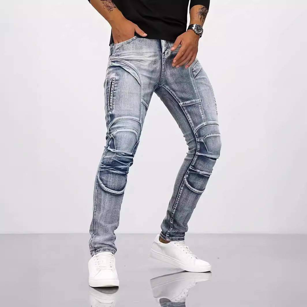 Retro Motorradjeans für Herren
