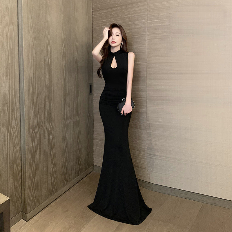 Verführerisches Ärmelloses Langkleid
