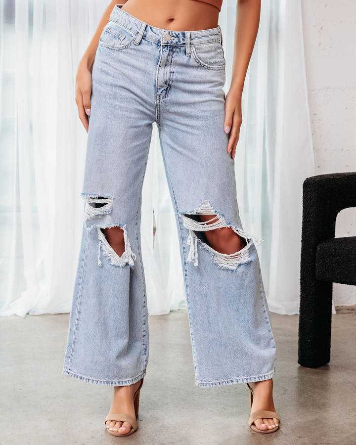 Schlankheits-Ripped-Jeans für Frauen