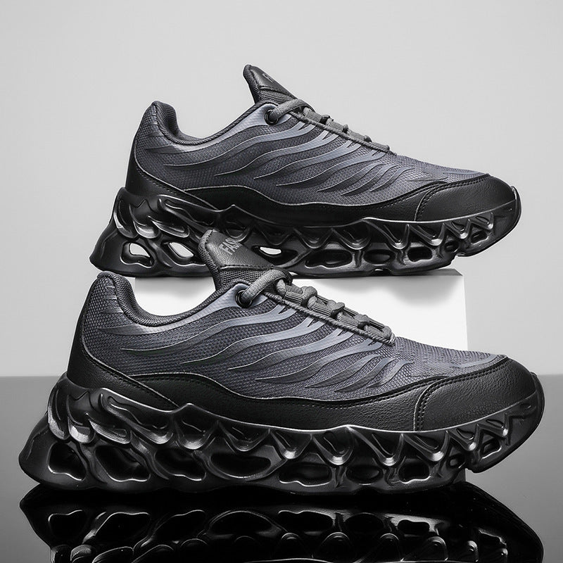 Herren Schnür-Sneaker mit dicker Sohle – Outdoor Sportschuhe