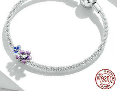 Sterling Silber S925 Vergoldetes Armband mit Bunten Perlen