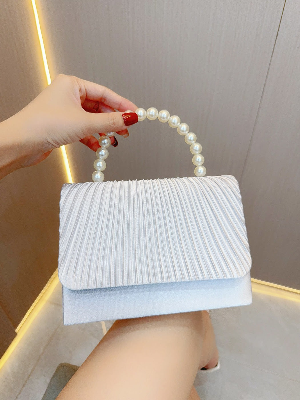 Falten Abendhandtasche für Damen