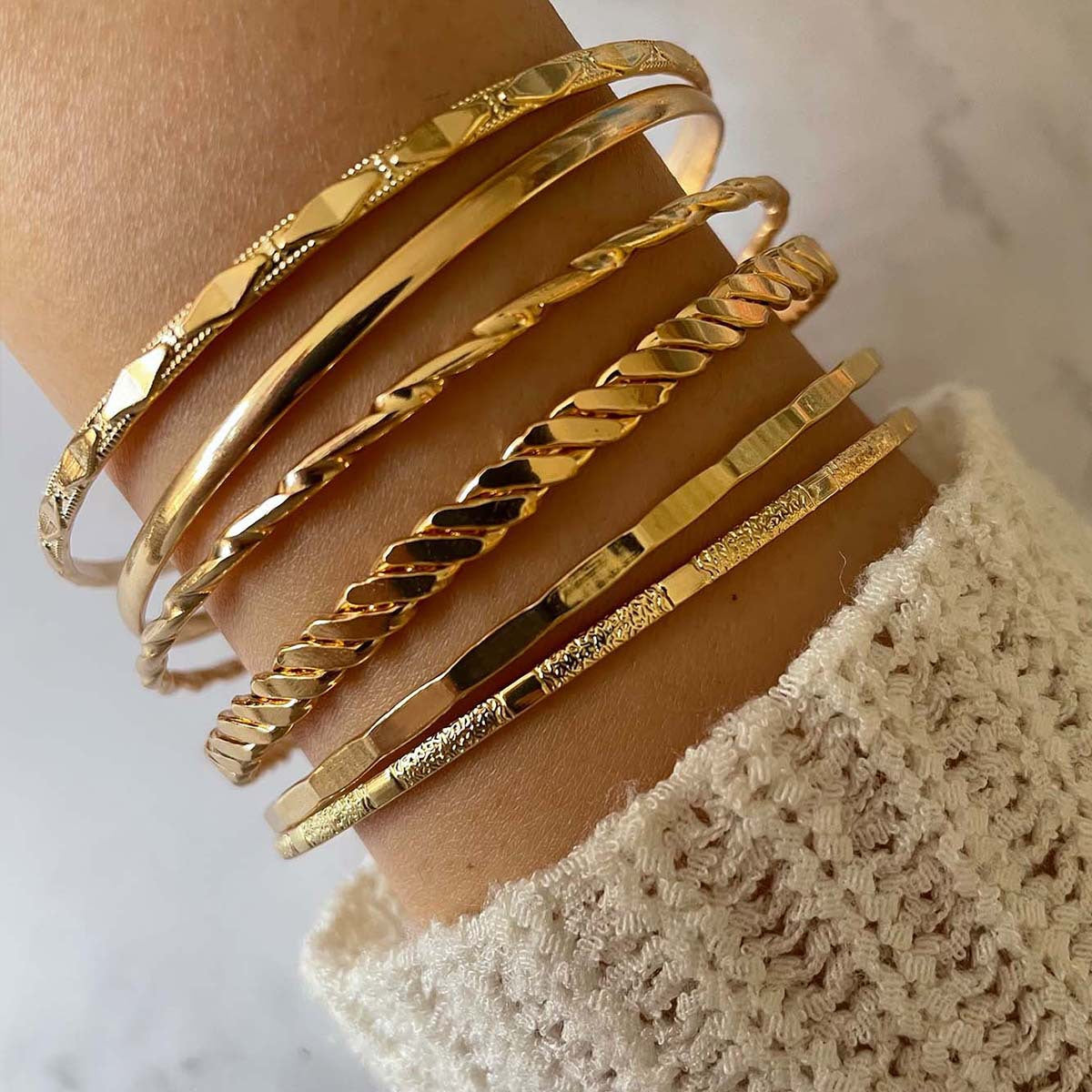 Bohème Metallkette Armband Set für Frauen