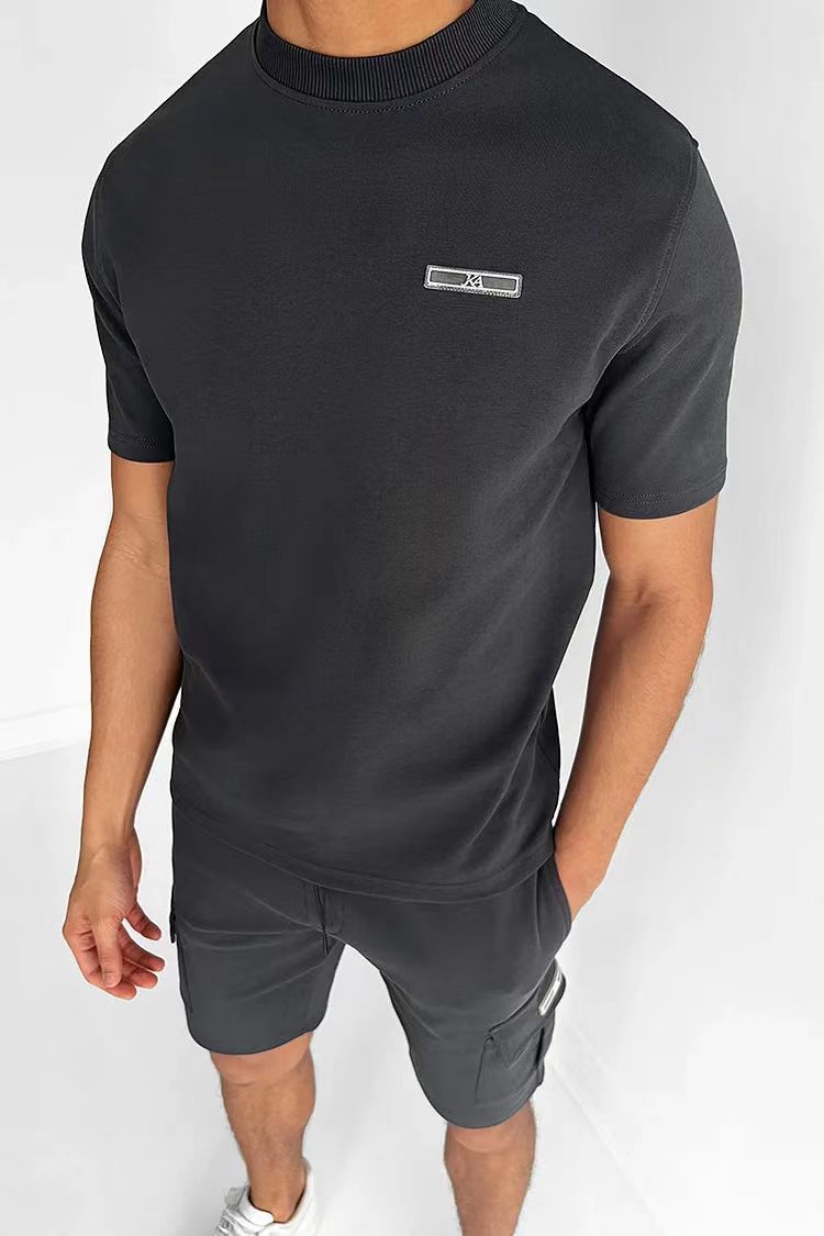 Herren Kurzarm-Shorts Set aus Kupfer-Ammoniakfaser