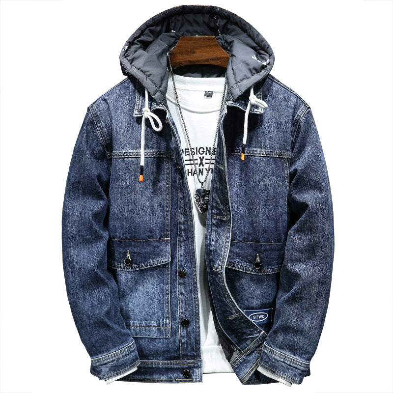 Herren Kapuzenjacke Lose Passform, Verdicktes Fleece, Plus-Size, Herbst/Winter