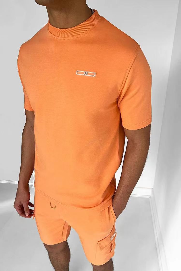 Herren Kurzarm-Shorts Set aus Kupfer-Ammoniakfaser