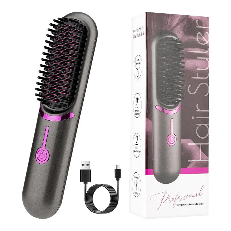 Drahtloser gerader Kamm USB-Lade-Friseurkammrollen