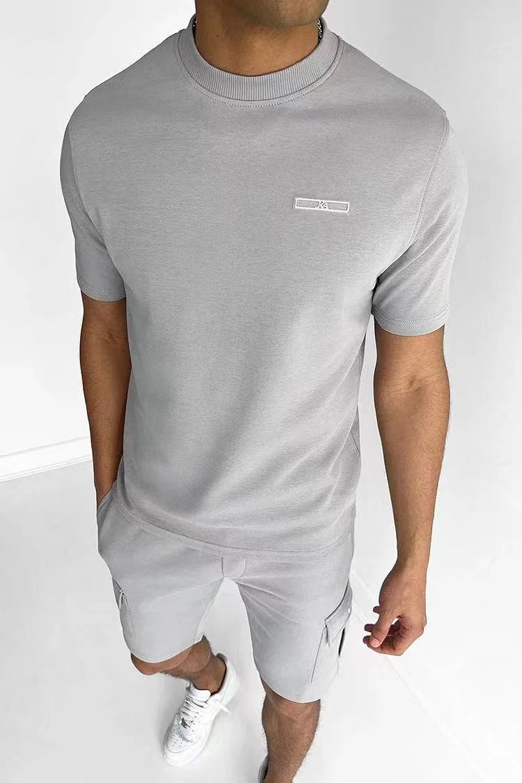 Herren Kurzarm-Shorts Set aus Kupfer-Ammoniakfaser