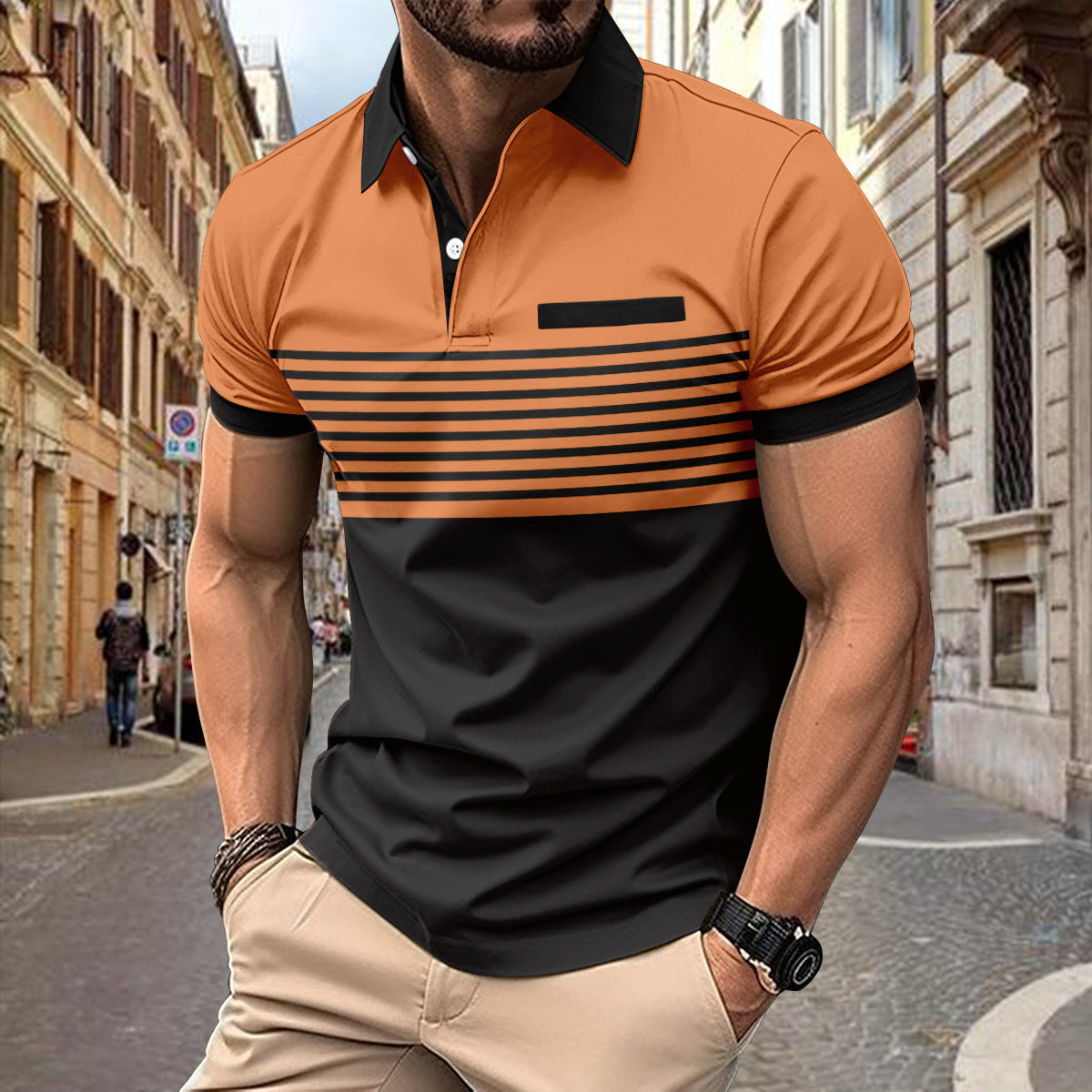 Herren Freizeit-Hemd mit Brusttasche