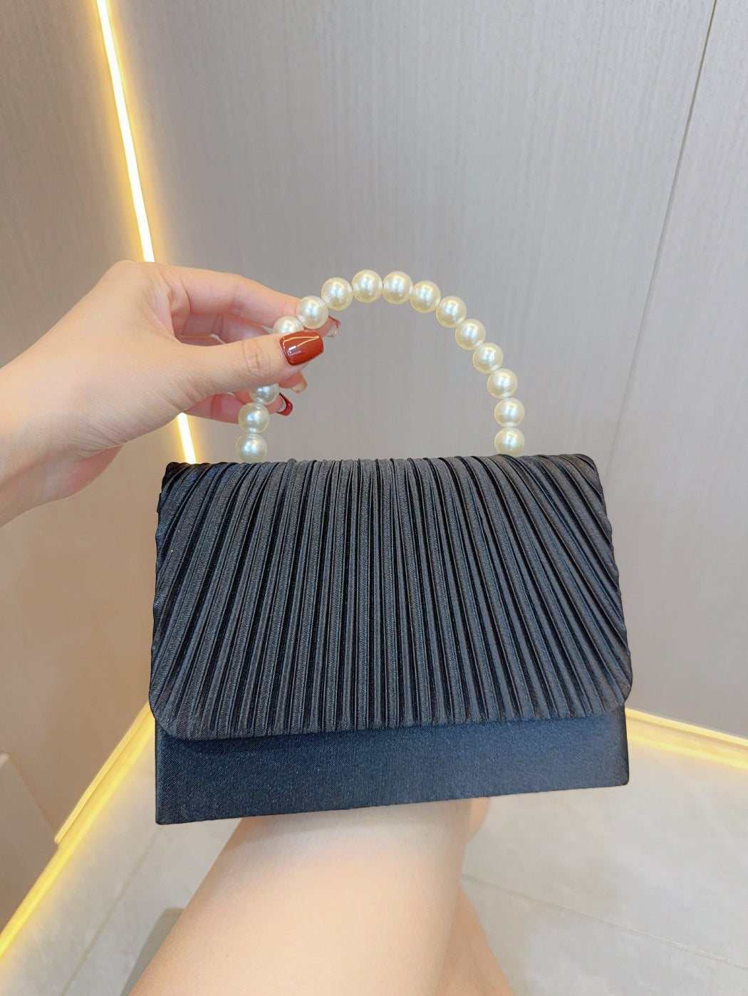 Falten Abendhandtasche für Damen