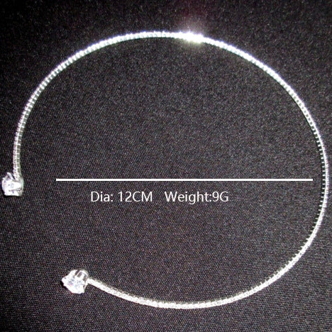 Licht Luxus Strass Halskette mit herzförmigem Zirkon Kragen für Damen