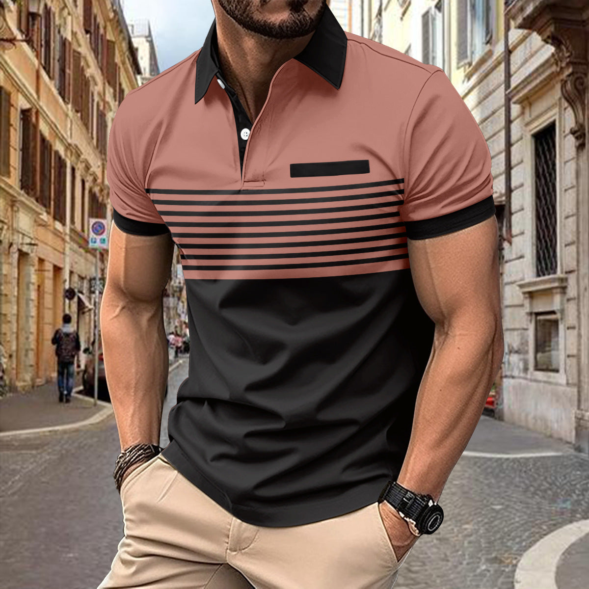 Herren Freizeit-Hemd mit Brusttasche