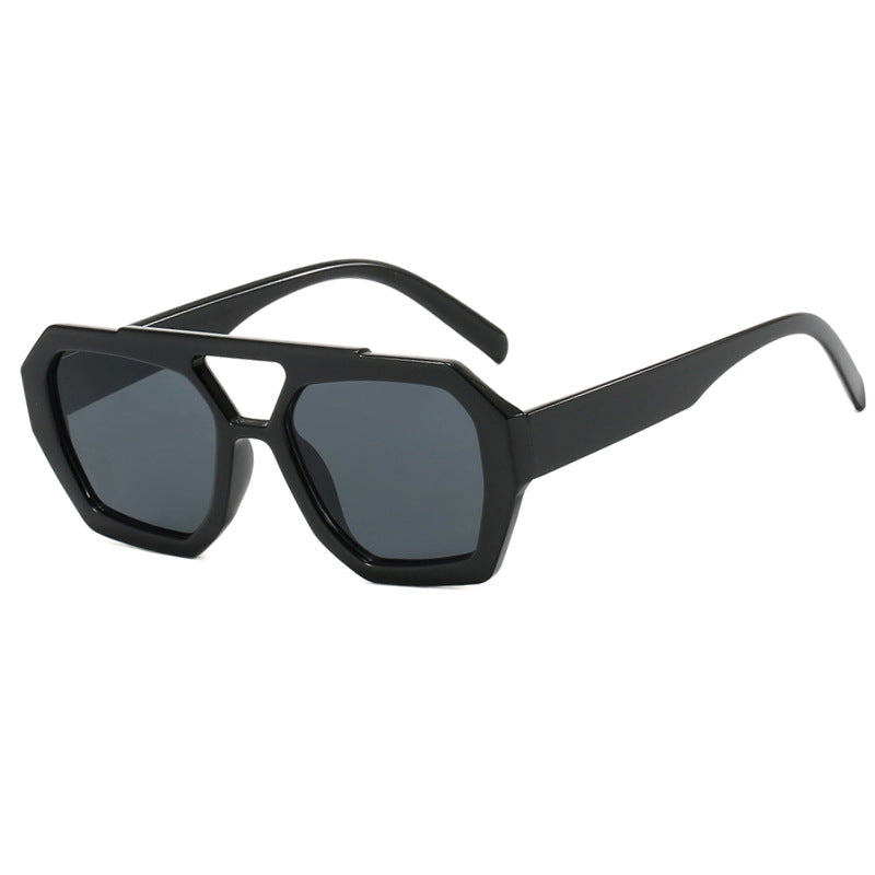 Großer Rand Sonnenbrille mit Doppelstrahl