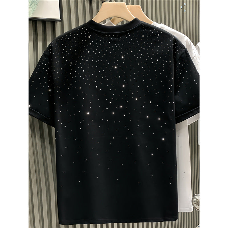 Herren T-Shirt mit Sternenmotiv und Heißbohrung