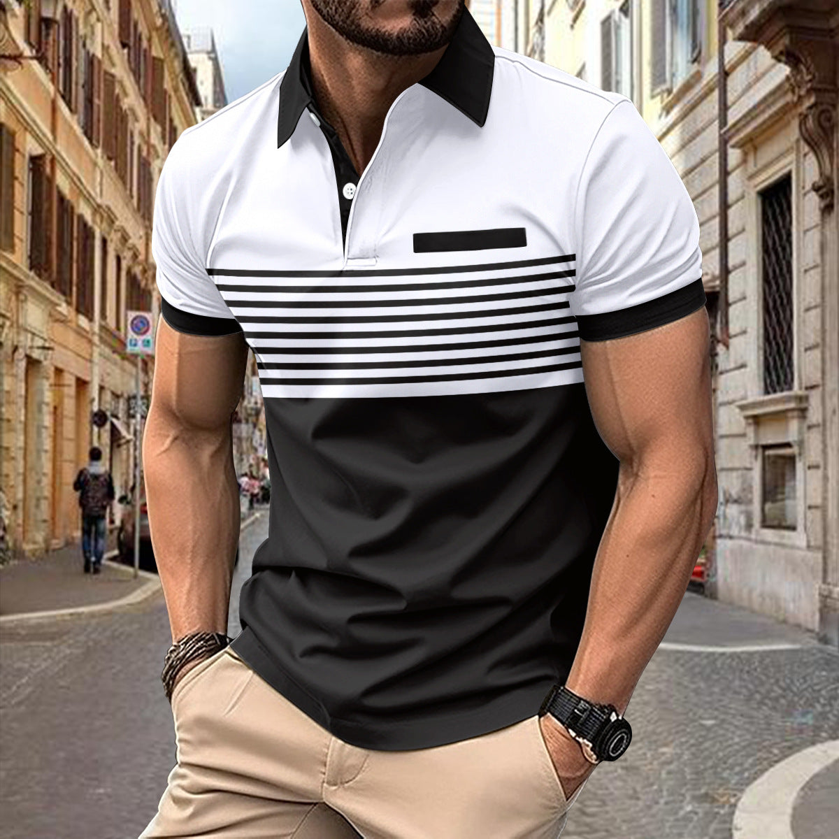 Herren Freizeit-Hemd mit Brusttasche