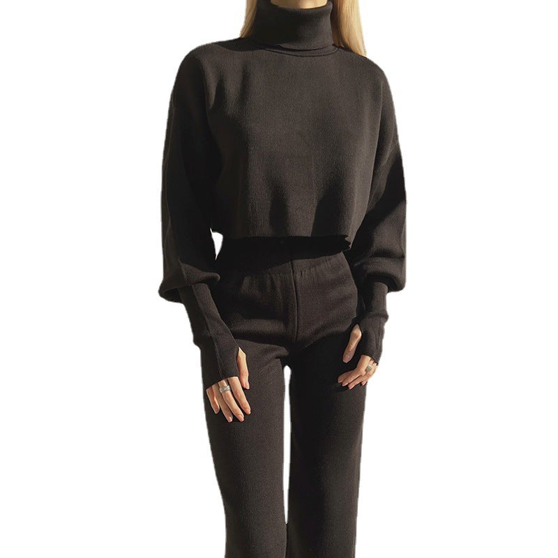 Herbst/Winter Rollkragenpullover-Set für Damen