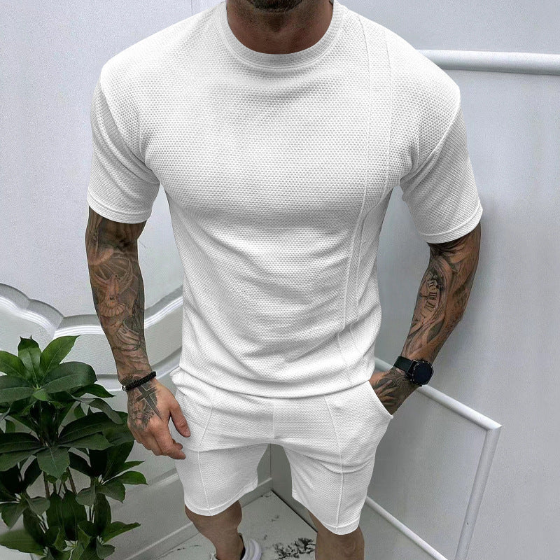 Herren Kurzarm-T-Shirt und Shorts Set