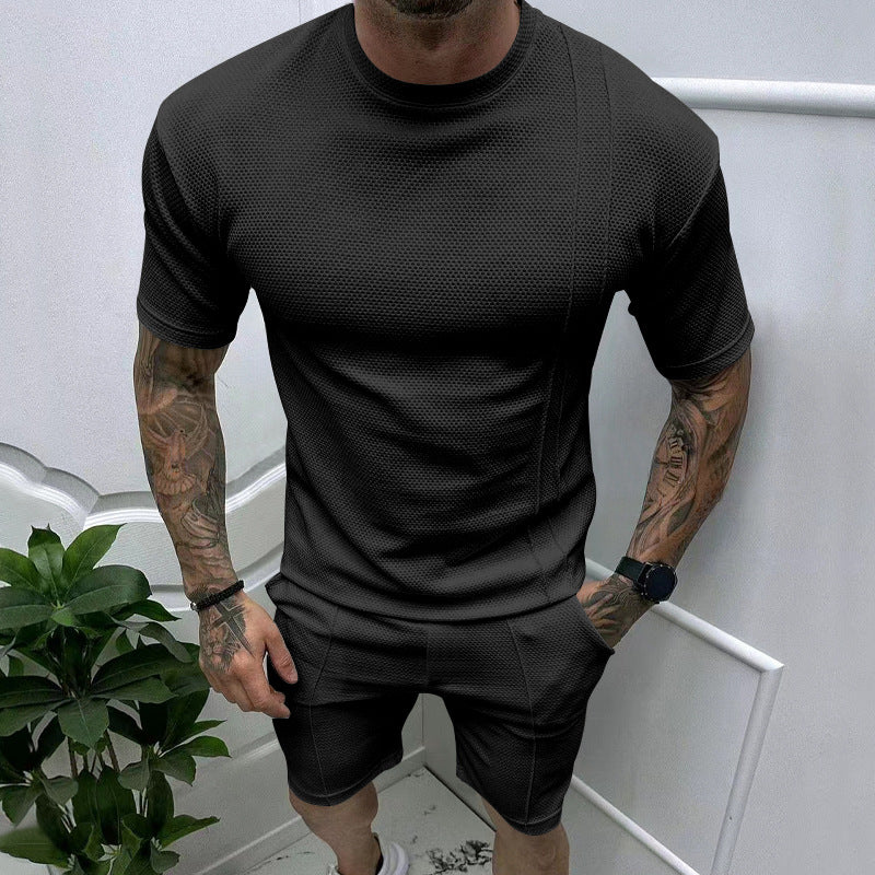 Herren Kurzarm-T-Shirt und Shorts Set