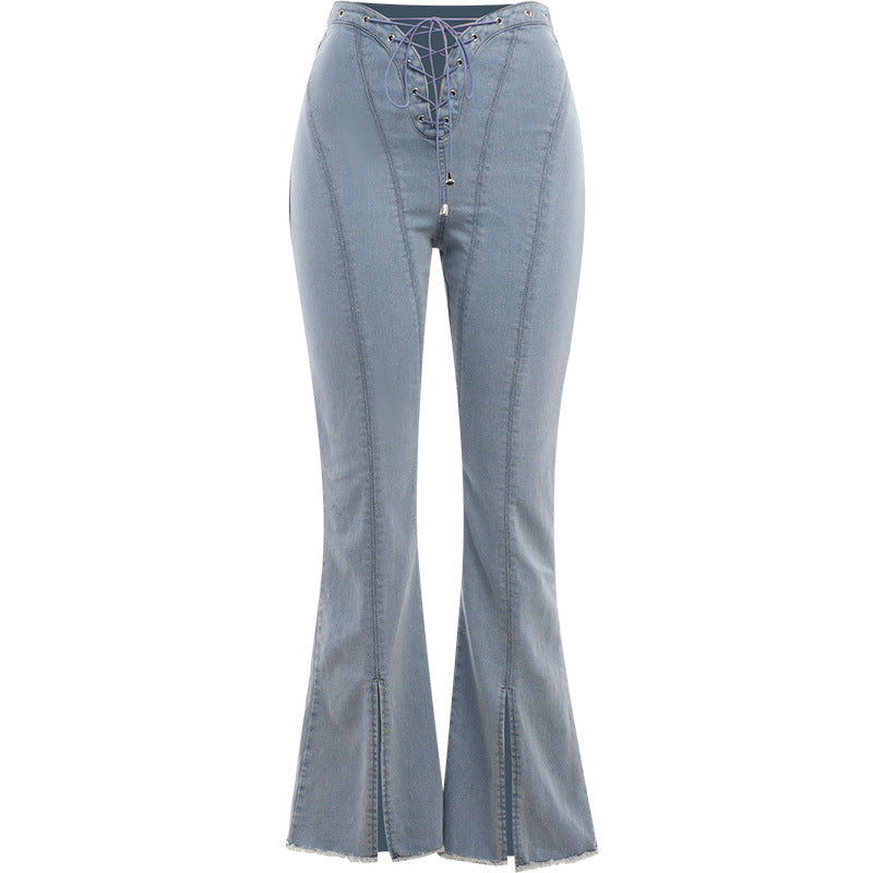 Damenjeans mit hoher Taille
