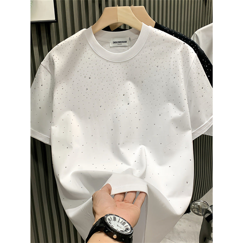 Herren T-Shirt mit Sternenmotiv und Heißbohrung