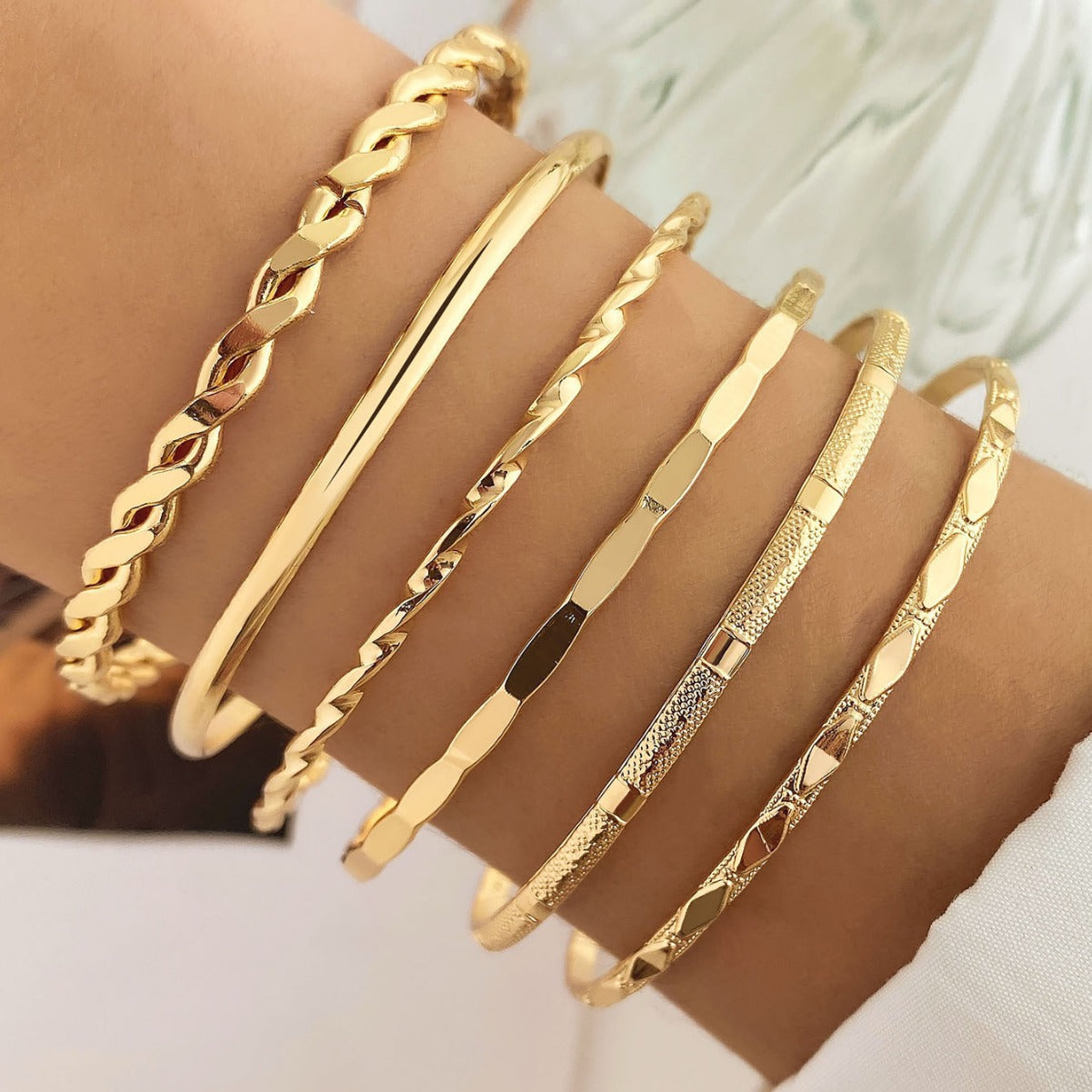 Bohème Metallkette Armband Set für Frauen