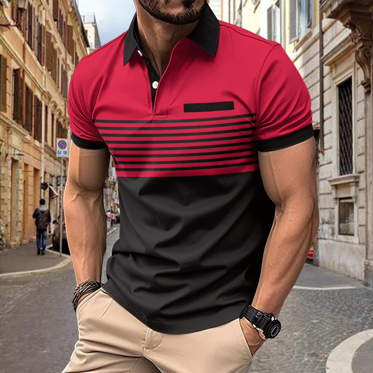 Herren Freizeit-Hemd mit Brusttasche