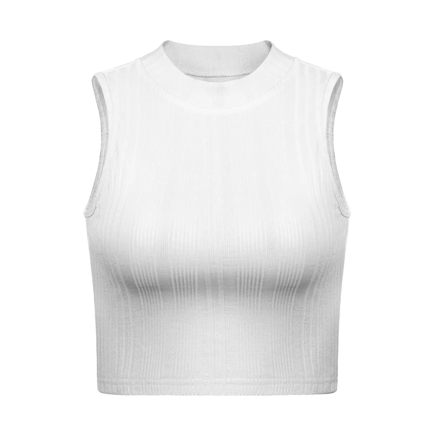 Damen-Pullover mit Rundhals ärmelloses kurzes