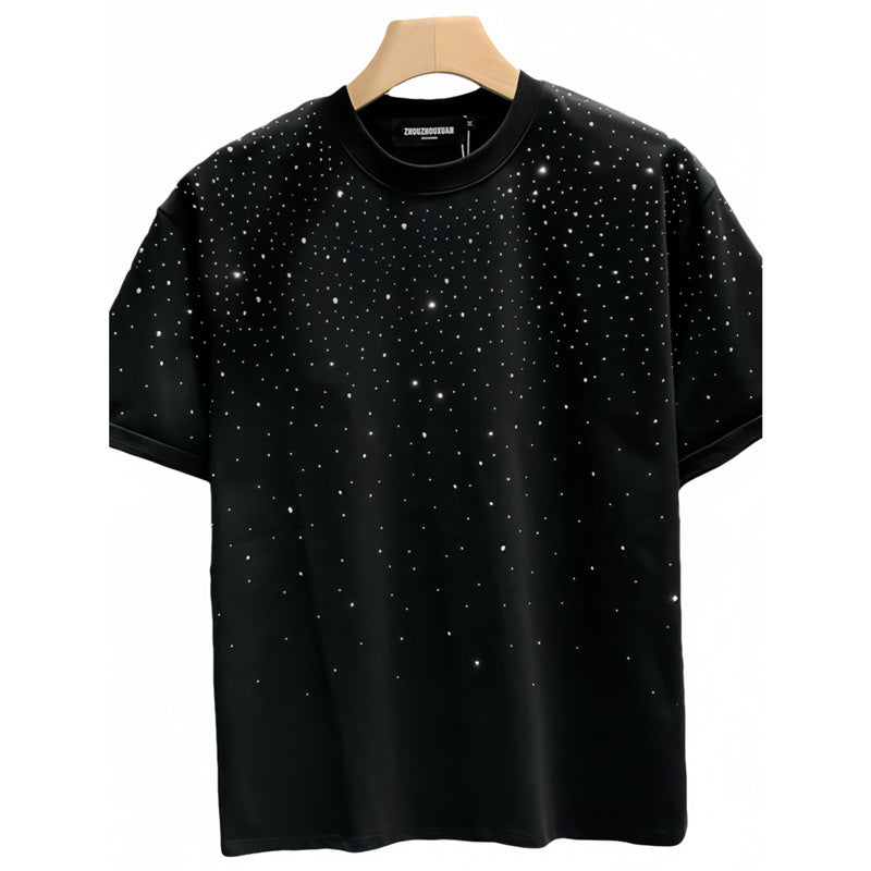 Herren T-Shirt mit Sternenmotiv und Heißbohrung
