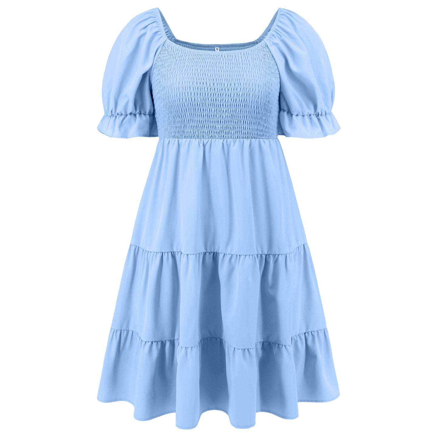 Gekräuseltes Gestuftes Kleid - Schlankes Temperament