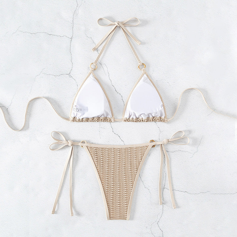 Damen-Bikini-Badeanzug mit Schnürung