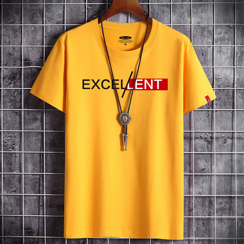 Herren Sommer Baumwoll-Kurzarm-T-Shirt