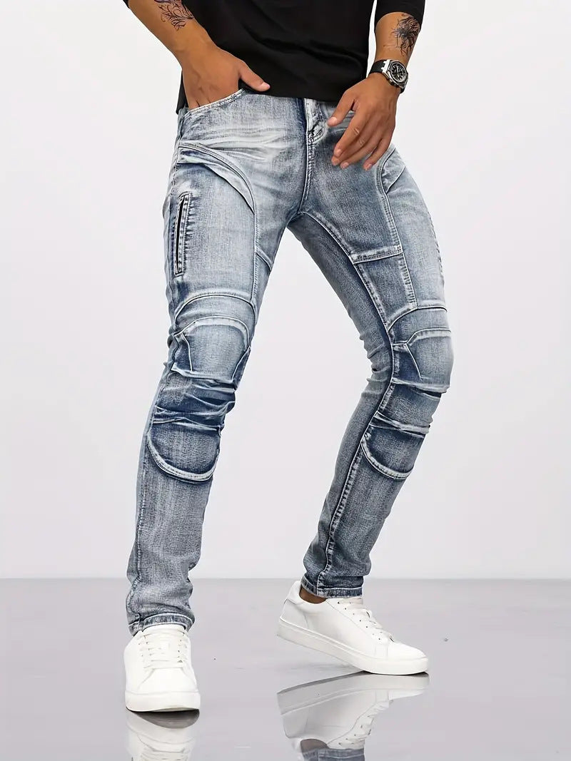 Retro Motorradjeans für Herren