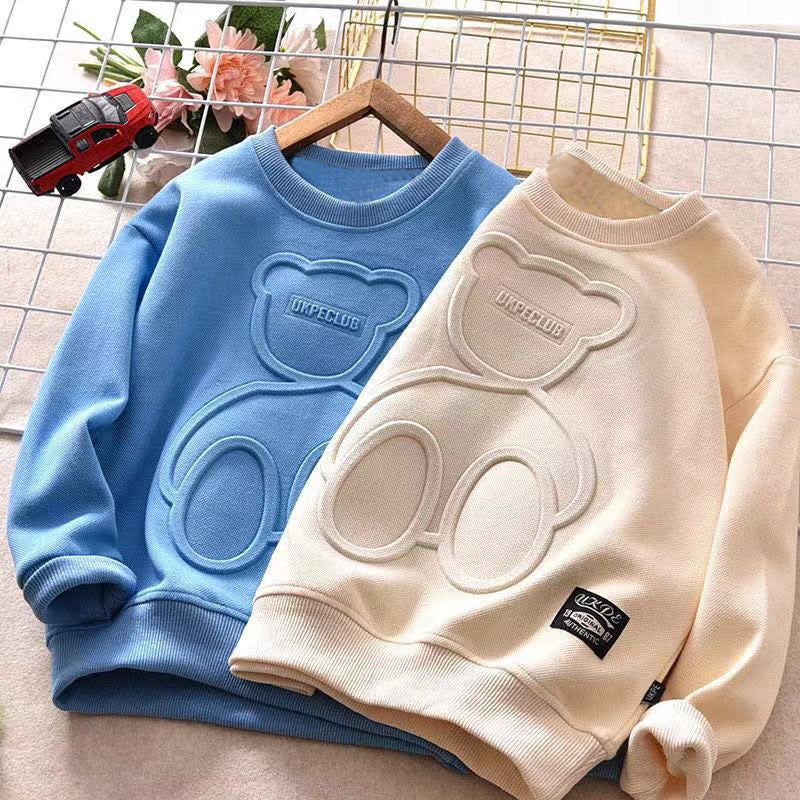 Kinder Langarm T-Shirt mit Bodenbildung und Samt