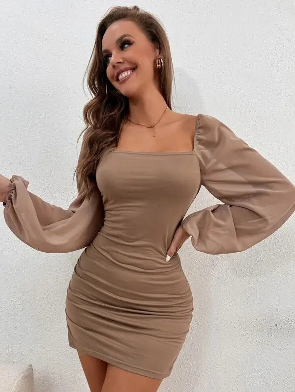 Kleid mit hoher taille für Damen