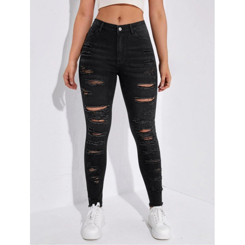 Damen High-Waist Denim Jeans