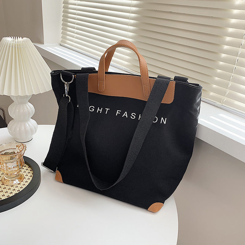 Modische Canvas-Schultertasche mit großer Kapazität