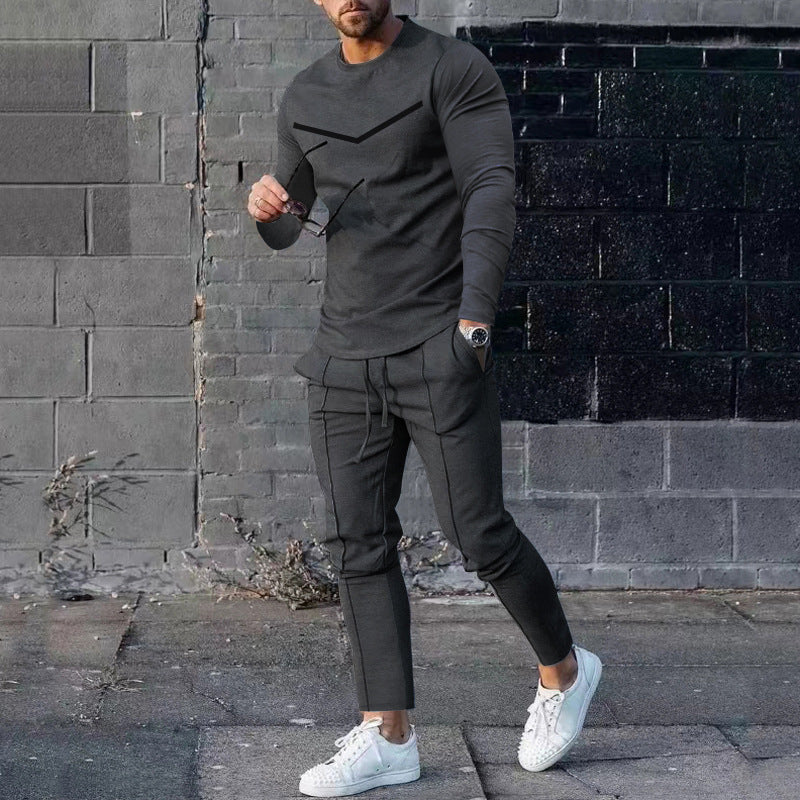 Rundhals Langarm T-Shirt & Hose