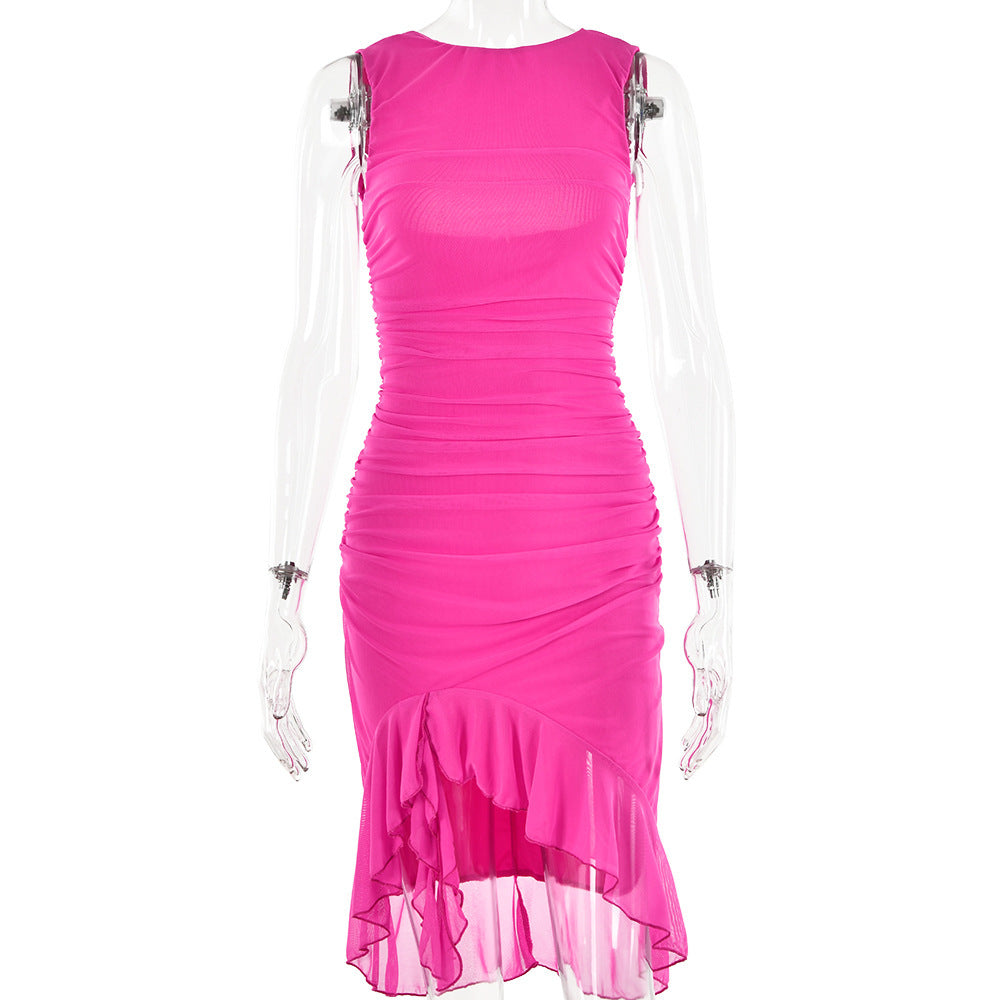 Sommerliches ärmelloses Partykleid für Damen