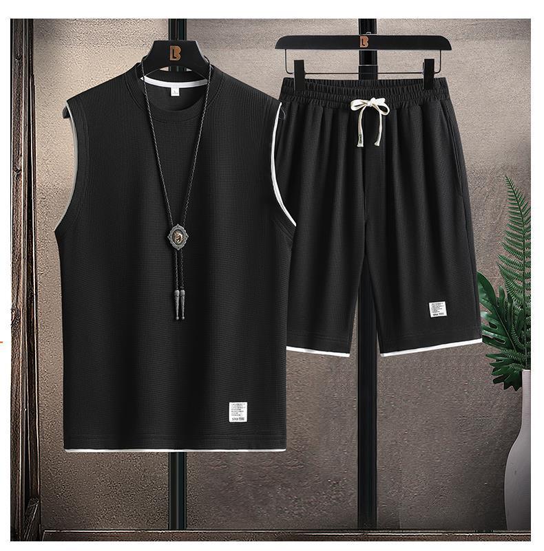 Herren Sommer Kurzarm Shorts Freizeit Sport Anzug