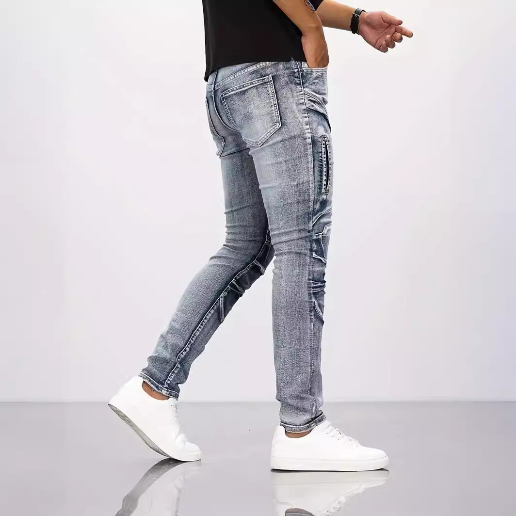 Retro Motorradjeans für Herren