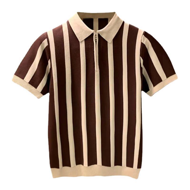 Lässiges Stricktop mit Rundhalsausschnitt und kurzen Ärmeln